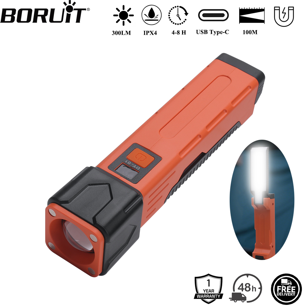 Fishing Light - BORUiT 300LM LED 작업등 줌 플래시라이트