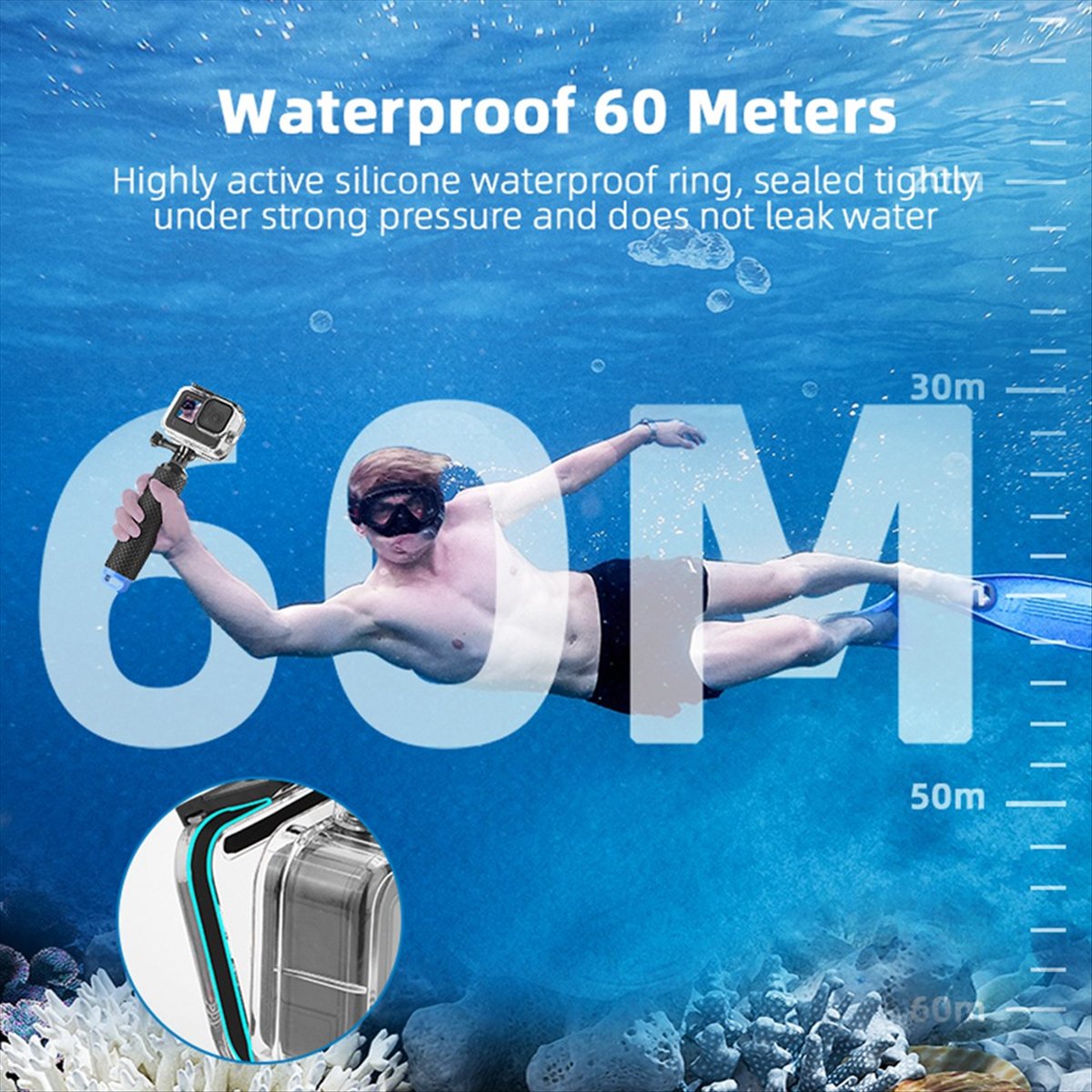 GoPro Hero 12 11 10 9용 M05K 60 - Underwater Camera 리뷰 및 가격