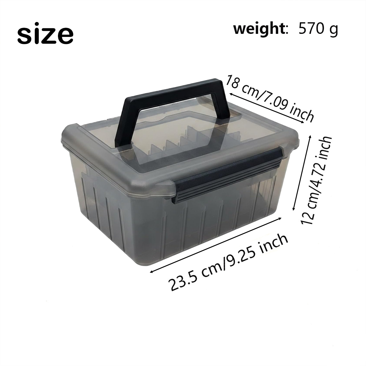 손잡이가 있는 낚시 도구 상자, 휴대용 PP 플라스틱  - Fish Finder Case 리뷰 및 가격