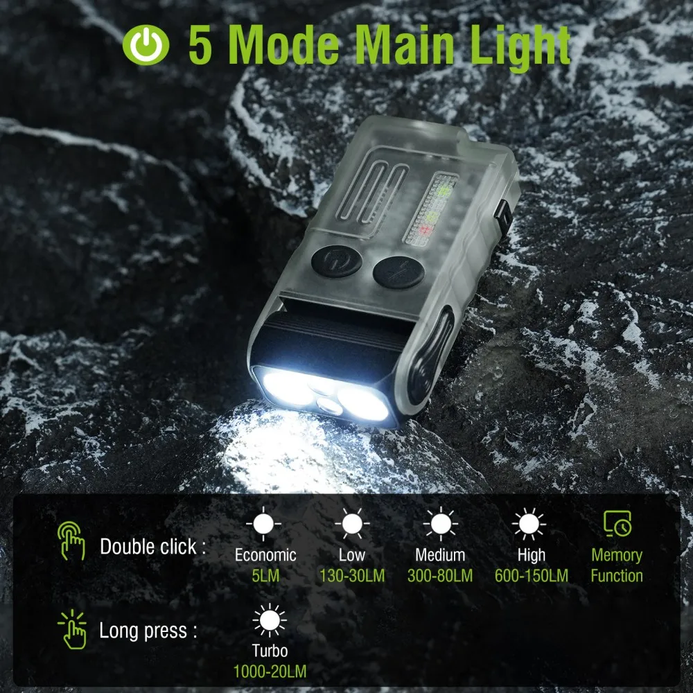 BORUiT V20 버저 EDC LED 키체인 손전등  - Fishing Light 리뷰 및 가격
