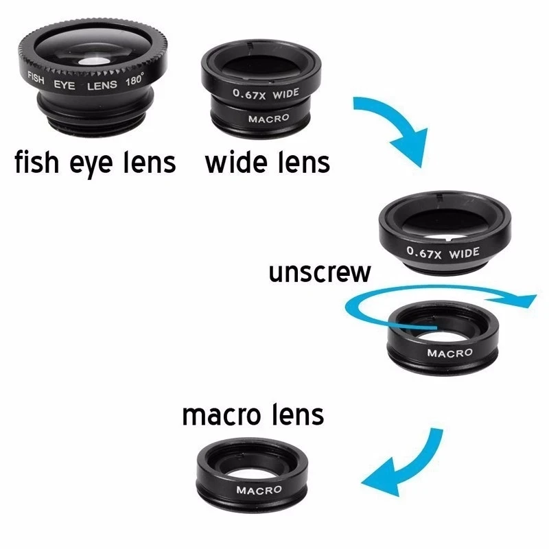 아이폰 샤오미 레드미용 3in1 어안 광각 마이크로 카 - Fishing Camera 리뷰 및 가격